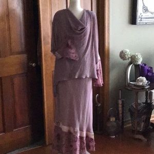 2 piece dress with under slip